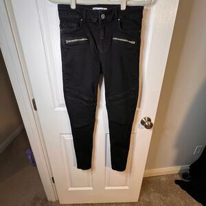 Zara moto style skinny jeans - size 8